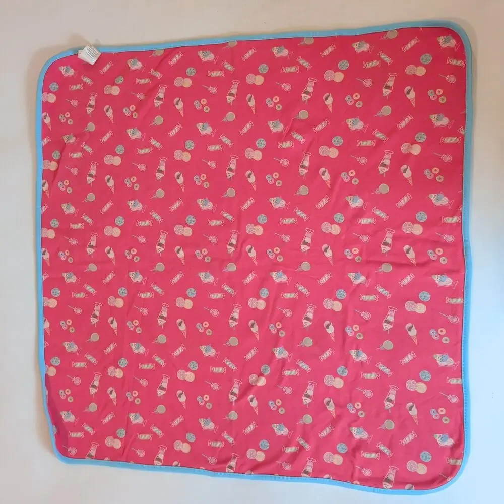 Vtg Gymboree Sweet Thing Ice Cream Sundae Baby Blanket Pink 100% Cotton 2006